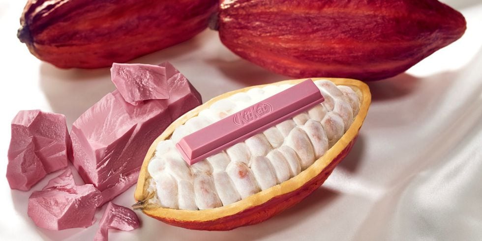 Nueva barra de chocolate rosa de Nestle
