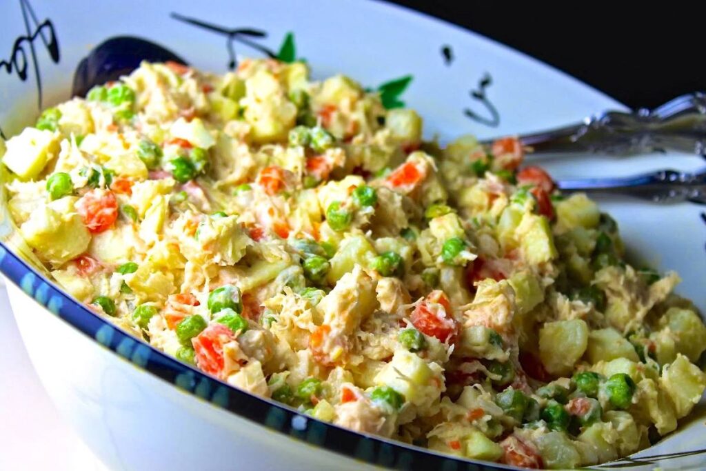 Ensalada de gallina receta venezolana preparación ingredientes