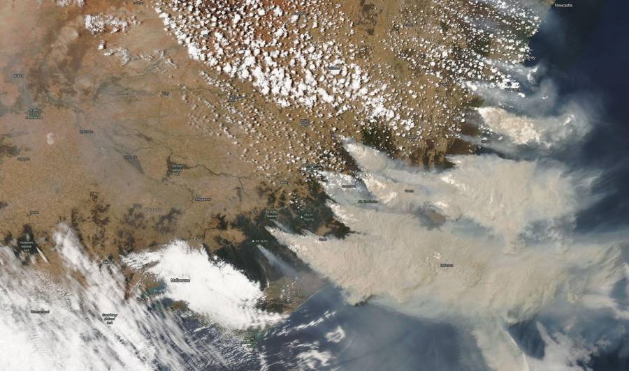 Publican imágenes sobre la devastación causada por el fuego en Australia