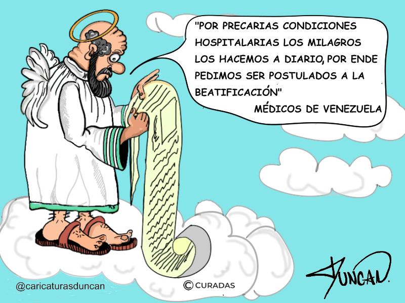 Postulación a la beatificación. Caricatura de Duncan.