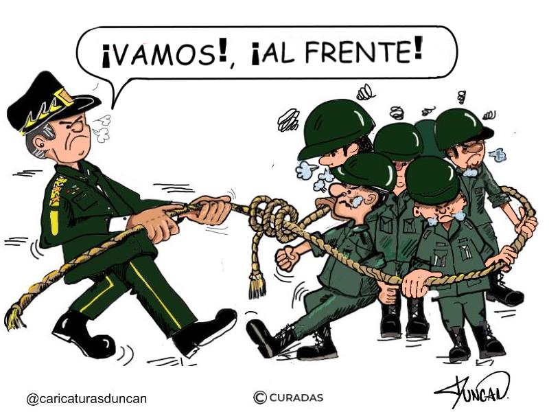 ¡Vamos! ¡Al frente! Caricatura de Duncan