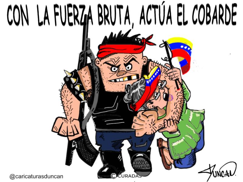 Así actúa el cobarde - Caricatura de Duncan