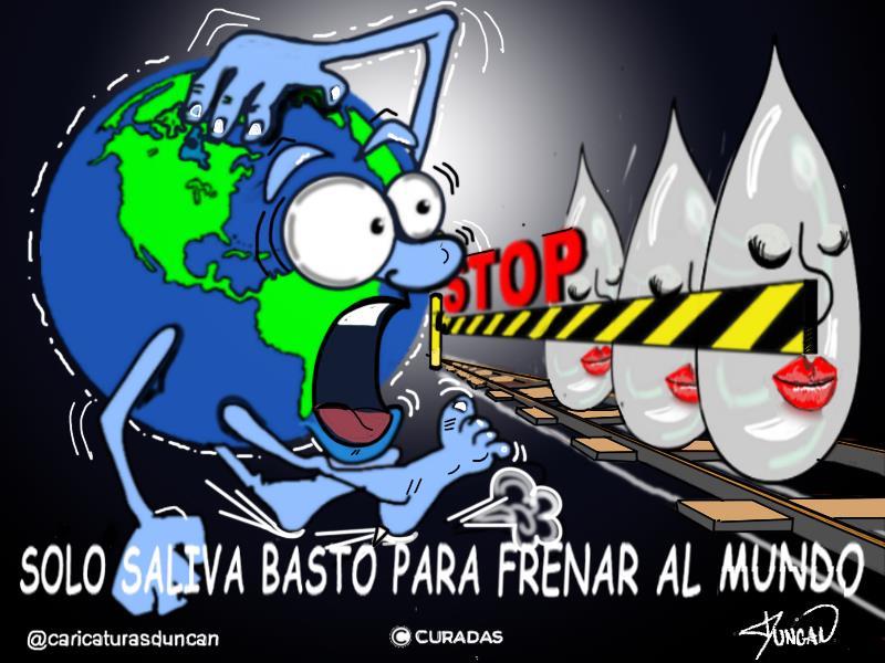 Solo saliva - Caricatura de Duncan