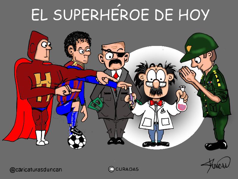 El superhéroe - Caricatura de Duncan