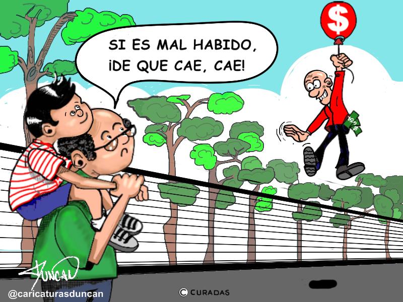 ¡De que cae, cae! - Caricatura de Duncan