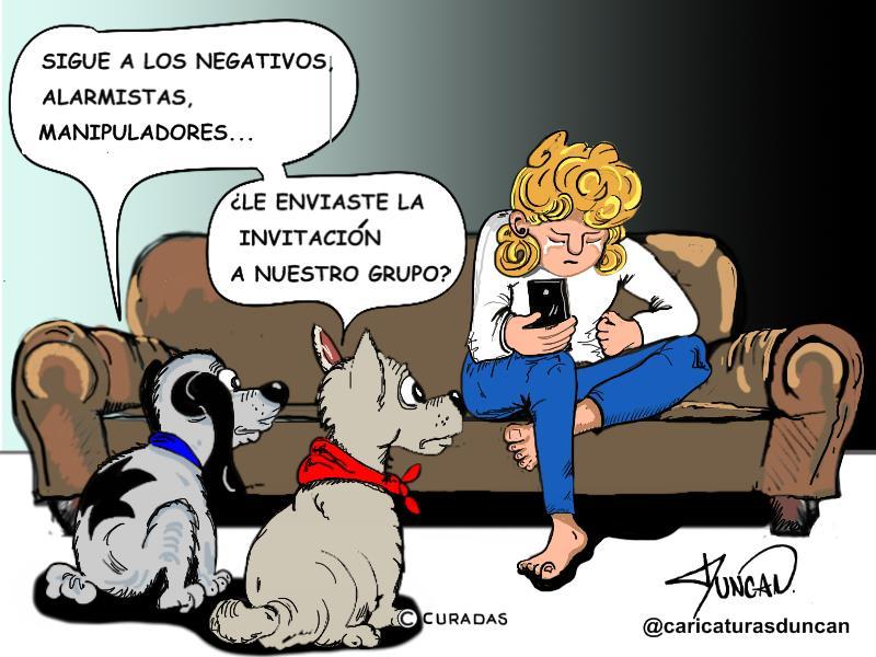 Invitación al grupo - Caricatura de Duncan