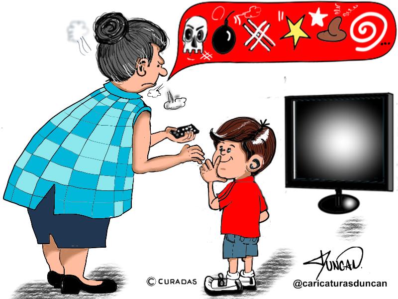 Abuela eso no se dice - Caricatura de Duncan