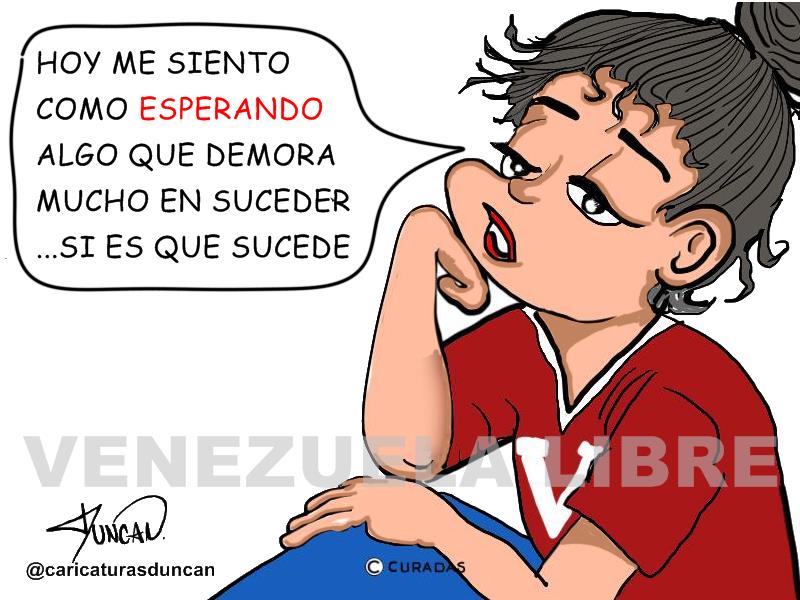 Esperando algo - Caricatura de Duncan