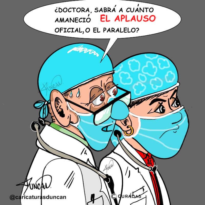 El aplauso - Caricatura de Duncan