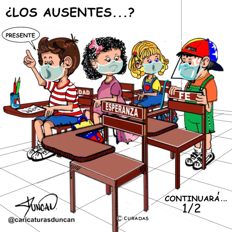Los ausentes - Caricatura de Duncan