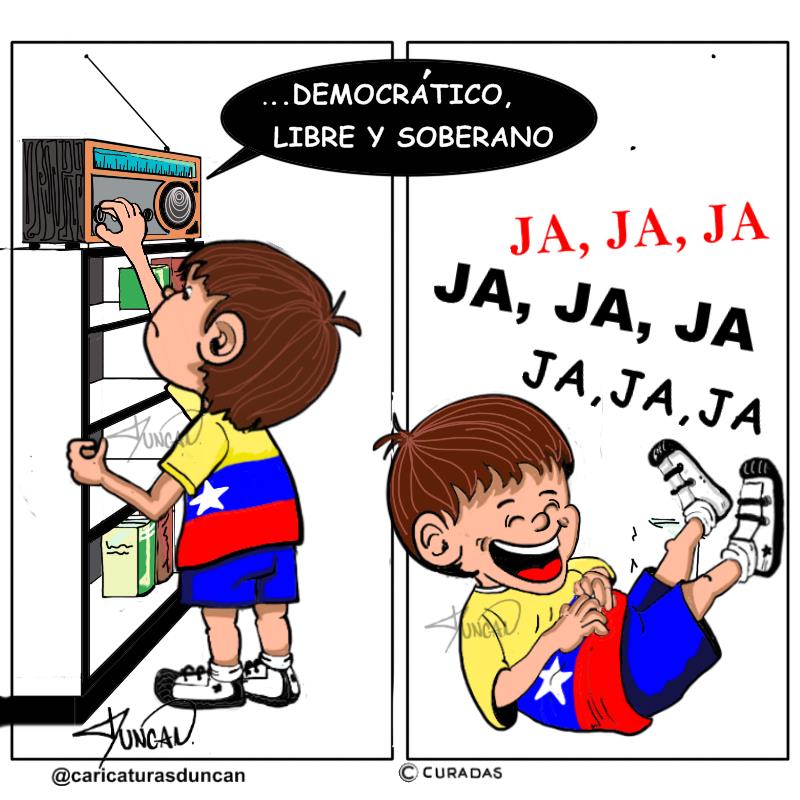 Democrático, libre y soberano - Caricatura de Duncan