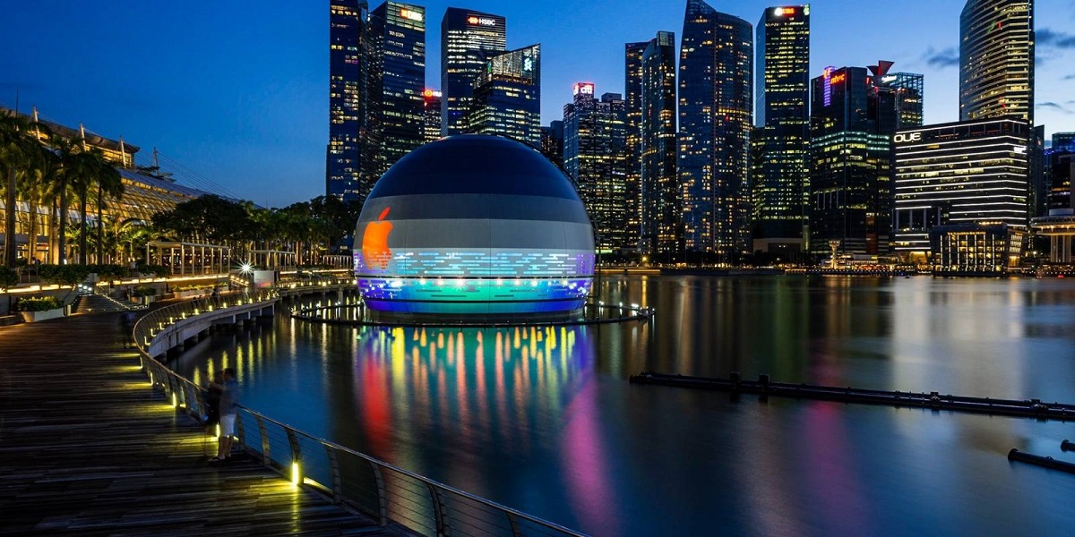 Impresionante: Así luce la tienda más reciente de Apple en Singapur