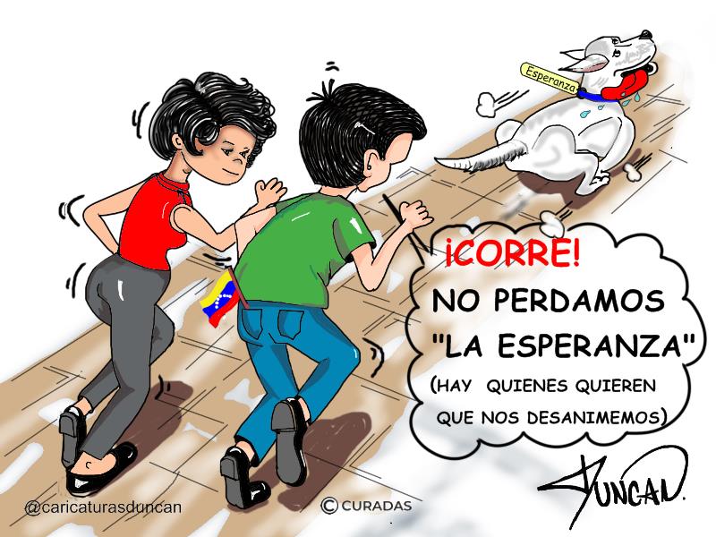 Tras la esperanza - Caricatura de Duncan