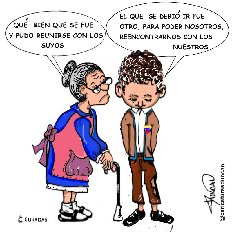 Los suyos y los nuestros - Caricatura de Duncan