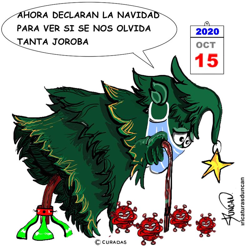 Navidad en octubre - Caricatura de Duncan