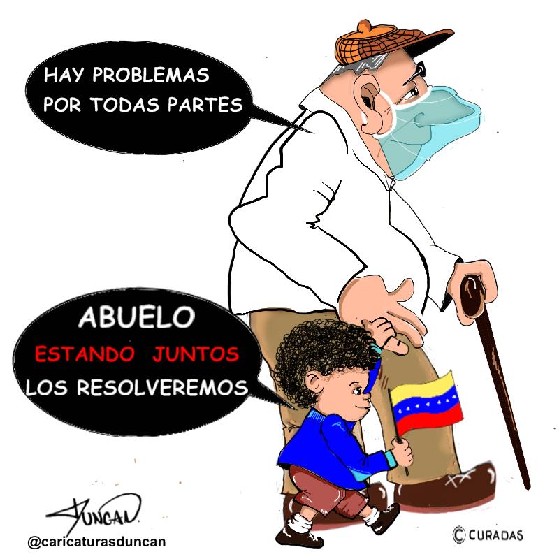 Juntos, abuelo - Caricatura de Duncan