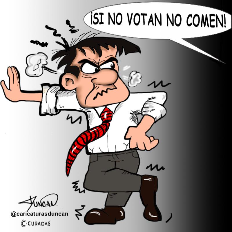 Si no votan no comen - Caricatura de Duncan
