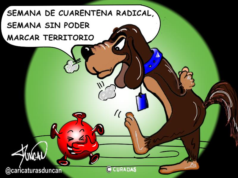Marcar territorio - Caricatura de Duncan