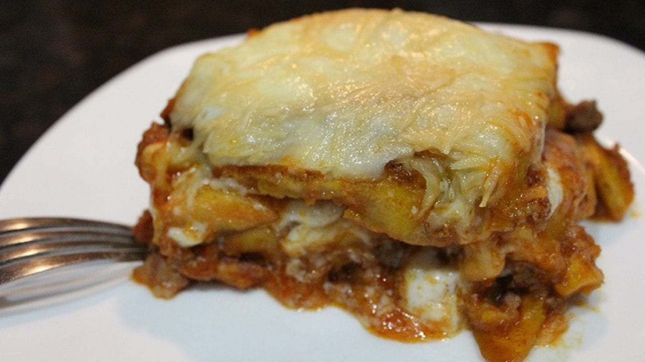 Arroz con plátano al horno, fácil de preparar en minutos