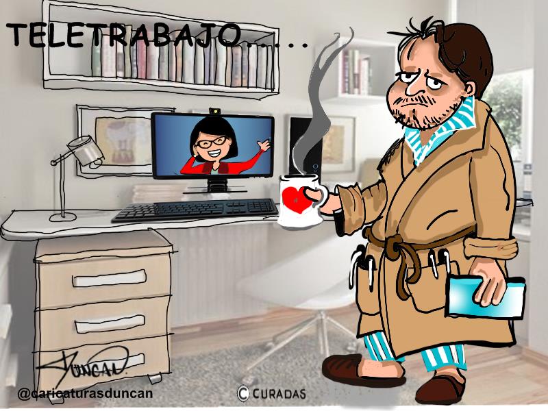 Horario de oficina - Caricatura de Duncan