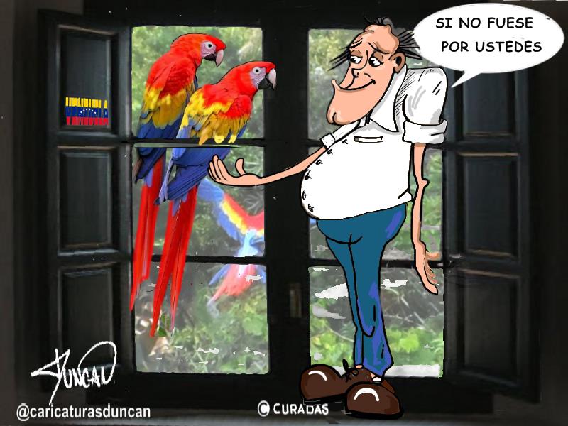 La visita - Caricatura de Duncan