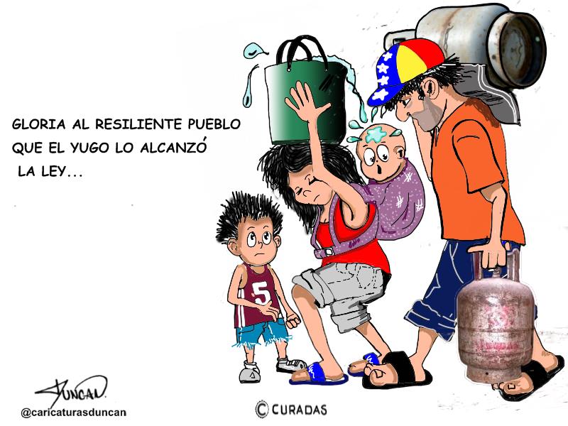Y el yugo lo alcanzó - Caricatura de Duncan