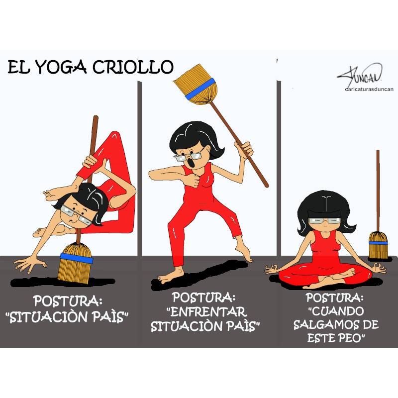 Yoga Criollo Caricatura Duncan