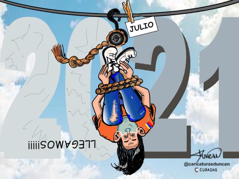¡Llegamos! Caricatura de Duncan