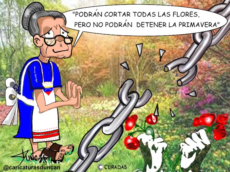 Primavera y libertad - Caricatura de Duncan