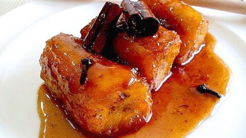 Plátanos en almíbar al horno: suculentos y fáciles de preparar