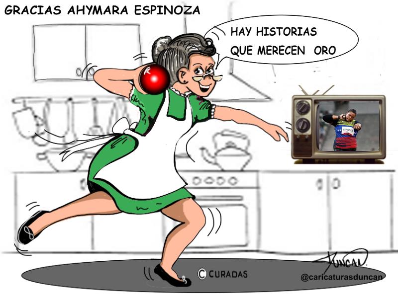 Gracias Ahymará - Caricatura de Duncan