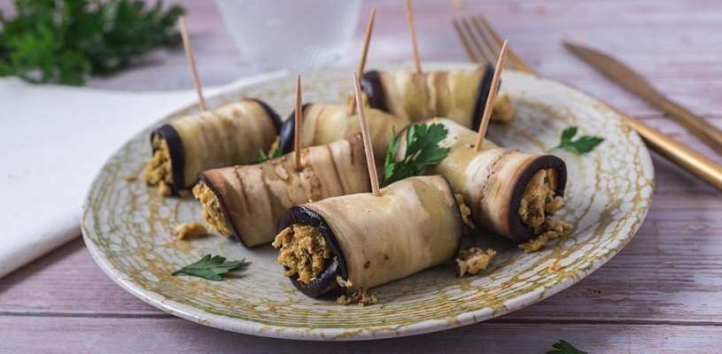 Rollitos de berenjena