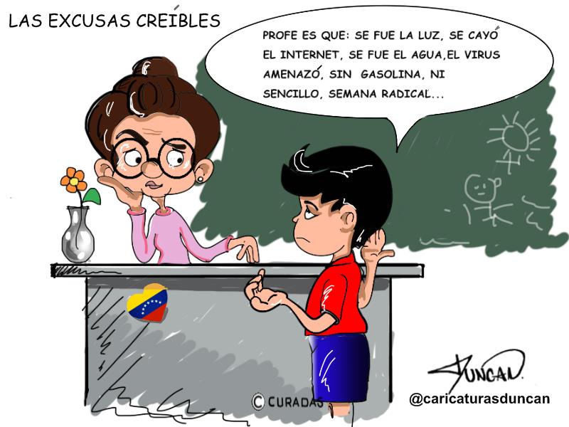 Las excusas creíbles - Caricatura de Duncan