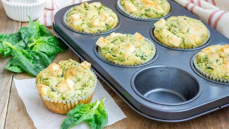Muffins light de espinacas