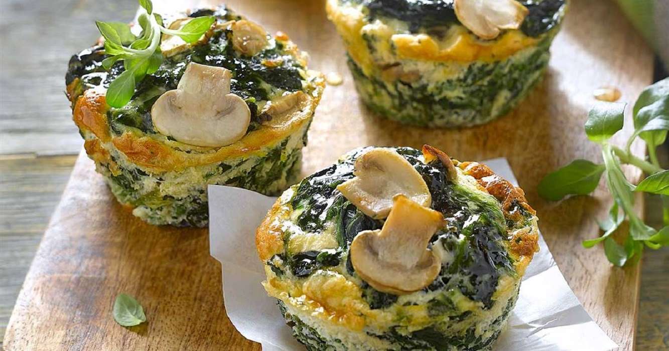 Muffins light de espinacas: delicioso y nutritivos para una cena sorpresa