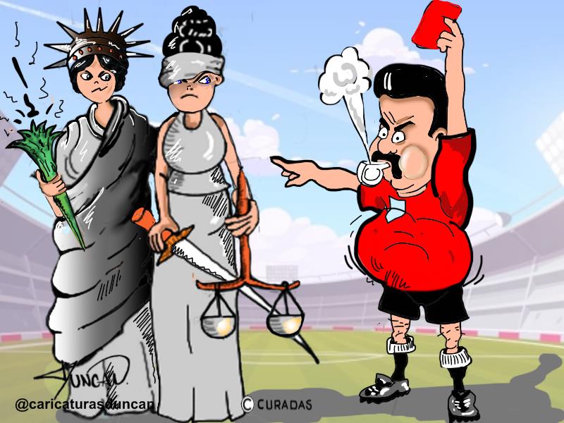 Tarjeta roja - Caricatura de Duncan