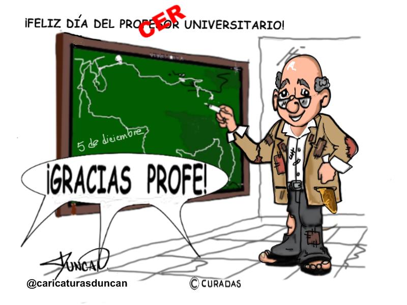 Día del Profesor Universitario - Caricatura de Duncan