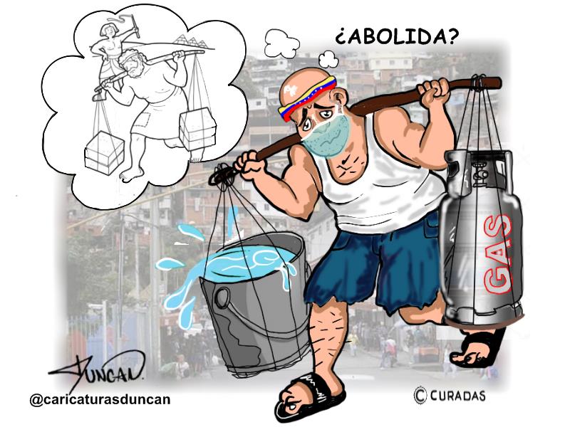 Esclavitud hoy y aquí - Caricatura de Duncan