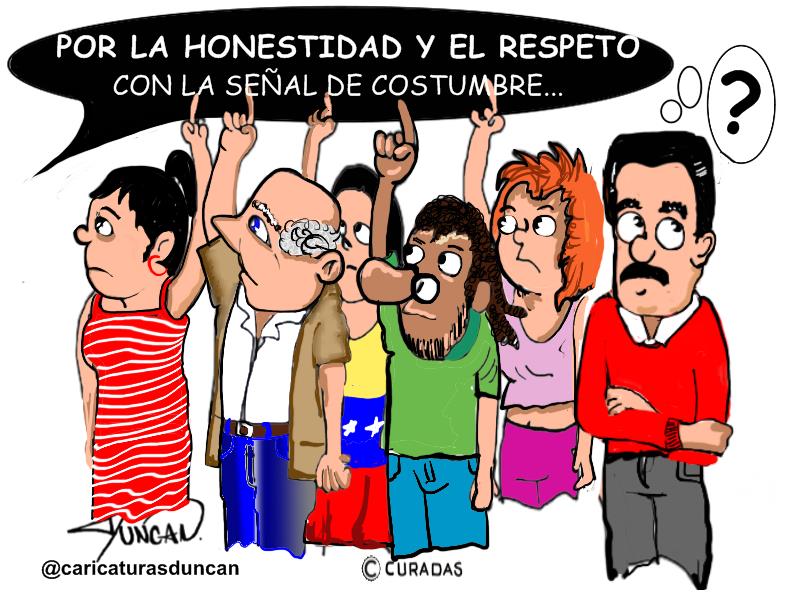 Con la señal de costumbre - Caricatura de Duncan