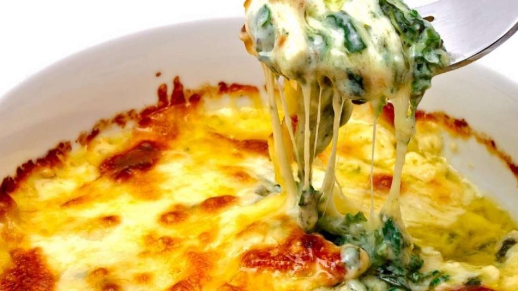 pasta al horno con espinacas 