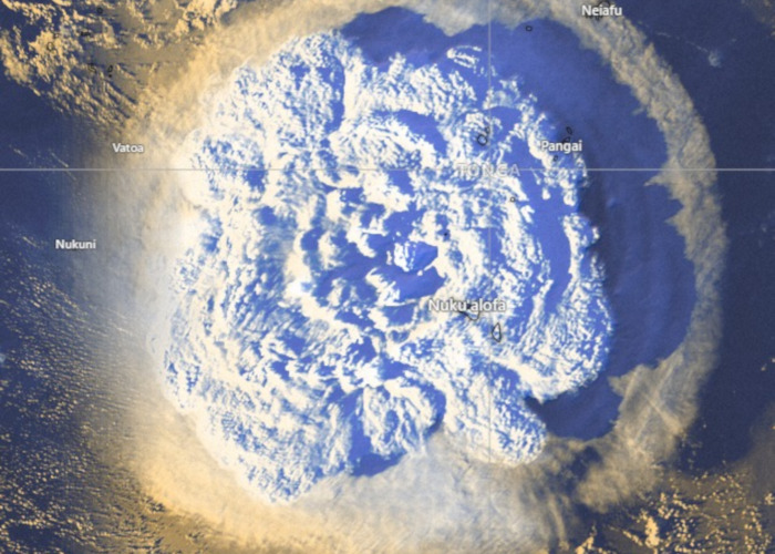 Erupción en Tonga