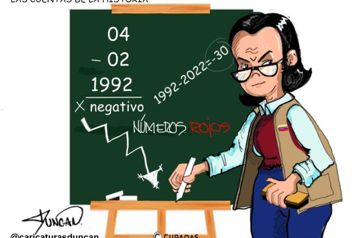 Las cuentas de la historia - Caricatura de Duncan