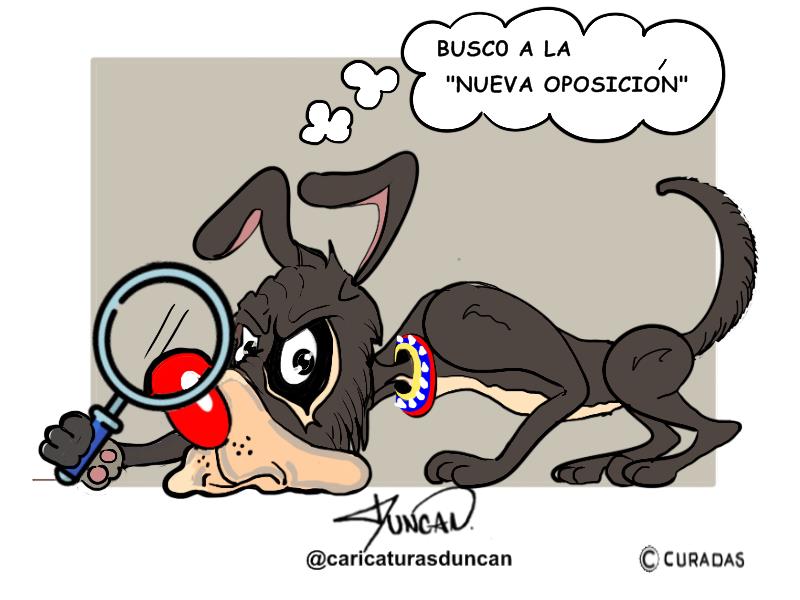 ¿Dónde y quién? - Caricatura de Duncan