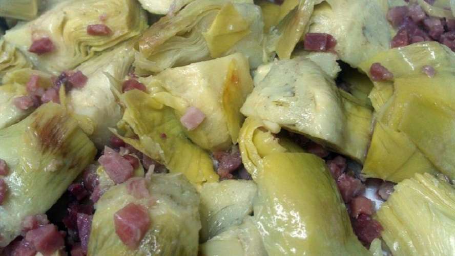 Alcachofas con jamón