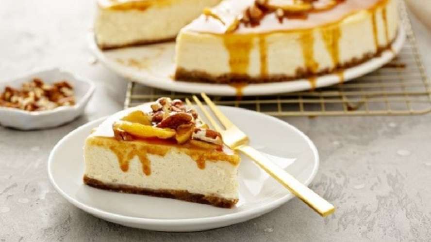 Cheesecake de cajeta y nuez