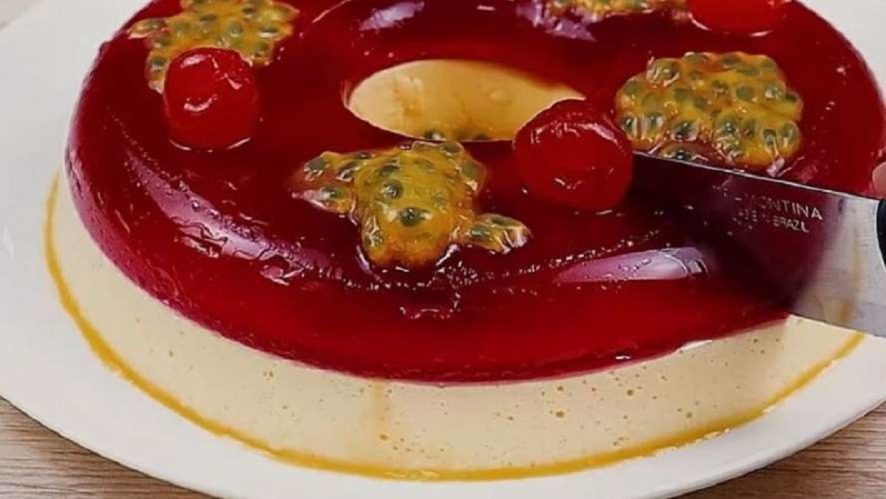 Gelatina de cereza con maracuyá delicioso postre para toda la familia