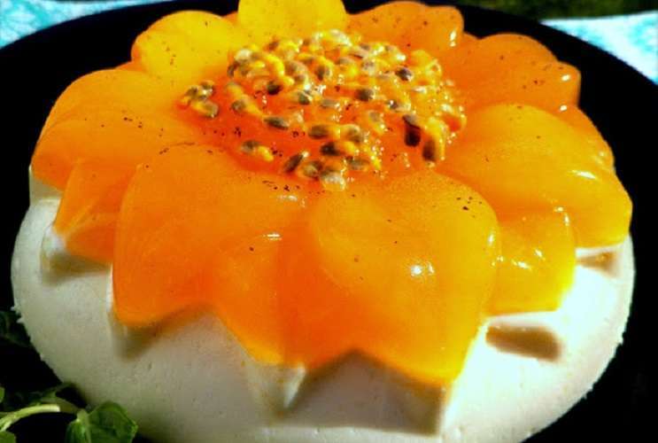 gelatina de cereza con maracuyá