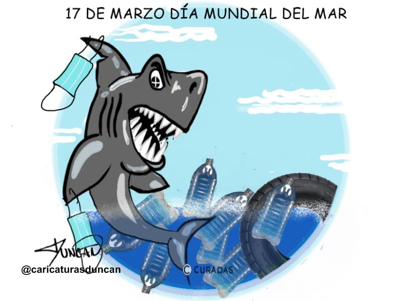 Día Mundial del Mar - Caricatura de Duncan