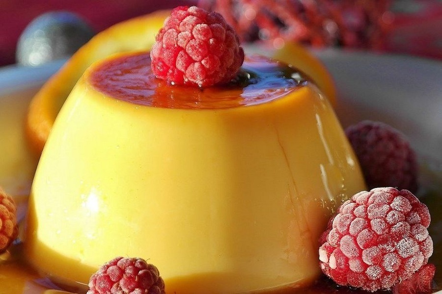 Flan de vainilla con coco