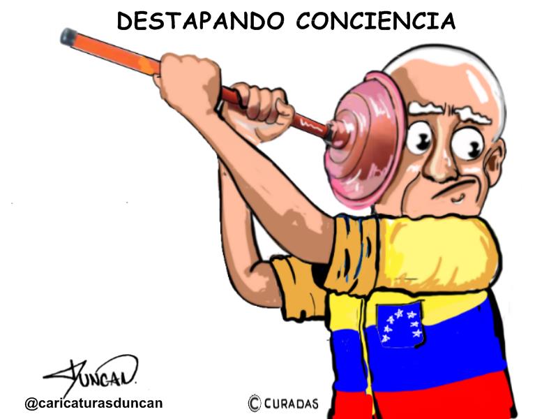 Destapando conciencia - Caricatura de Duncan